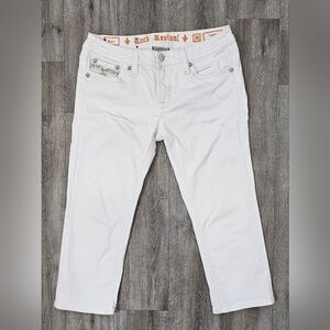 Rock Revival "Katie" White Capris-Size 30